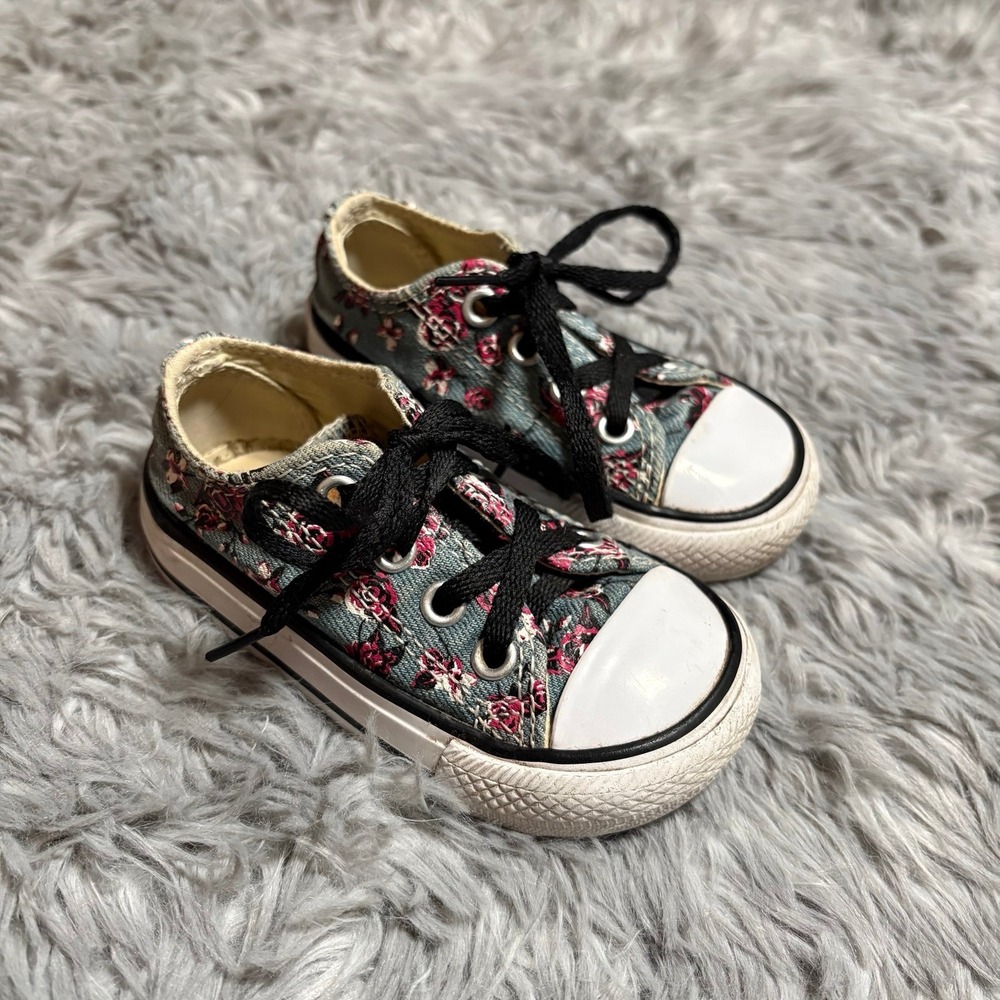 Converse Shoes Rose Gray Baby Girls Toddler 4c